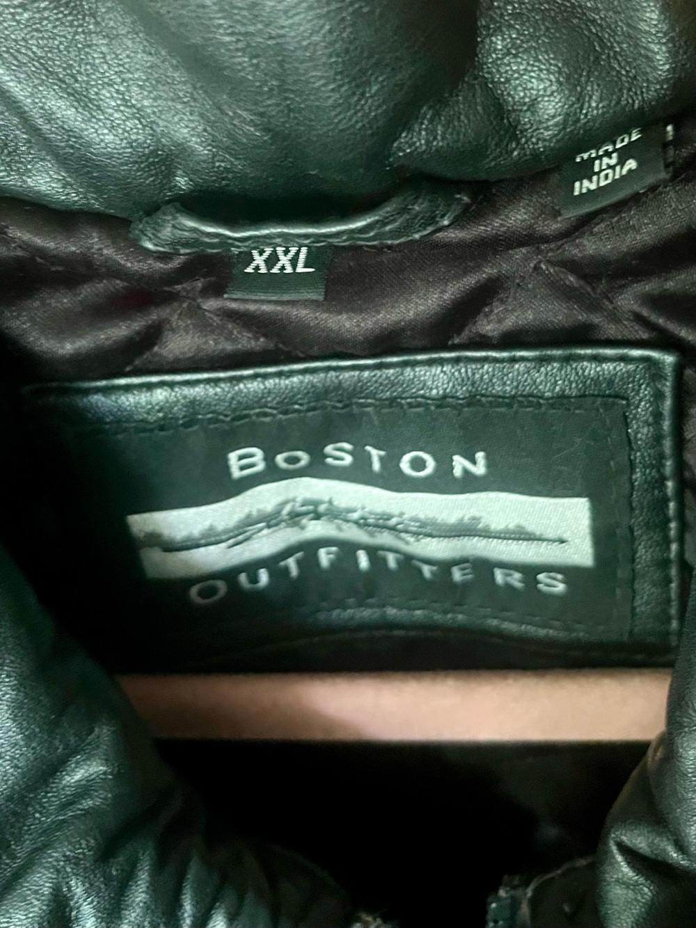 Boston Outfitters Black Leather Bomber Jacket XXL - Picture 13 of 14